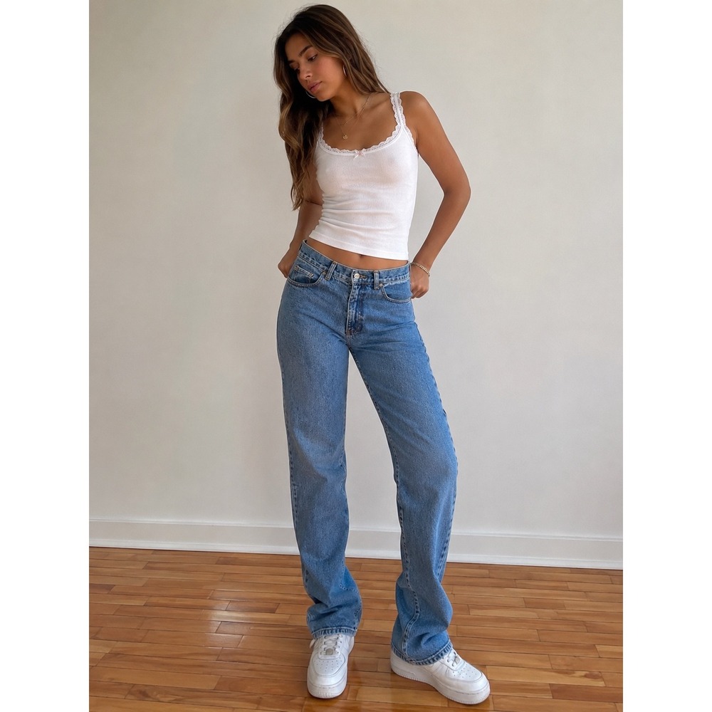 Vintage Y2K Straight Leg Jeans Aeropostale Indie Sleaze Elevated Basics 30x34